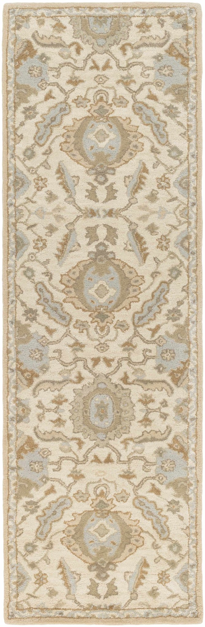 Carrolltown Traditional Oushak Beige and Cream Area Rug - The Rug Decor