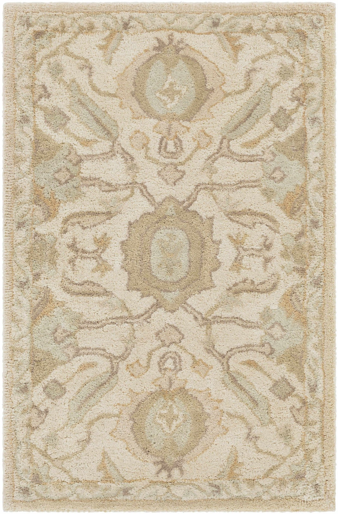 Carrolltown Traditional Oushak Beige and Cream Area Rug - The Rug Decor