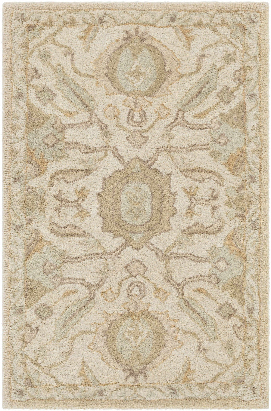 Carrolltown Traditional Oushak Beige and Cream Area Rug - The Rug Decor