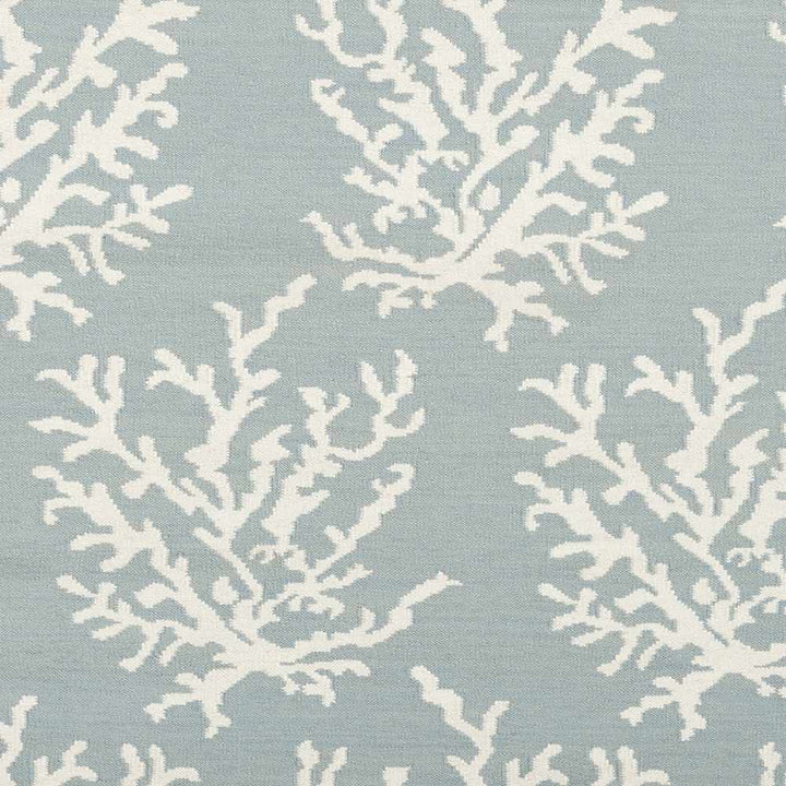 Carversville Ice Blue Botanical Design Hand Woven Wool Rug - The Rug Decor