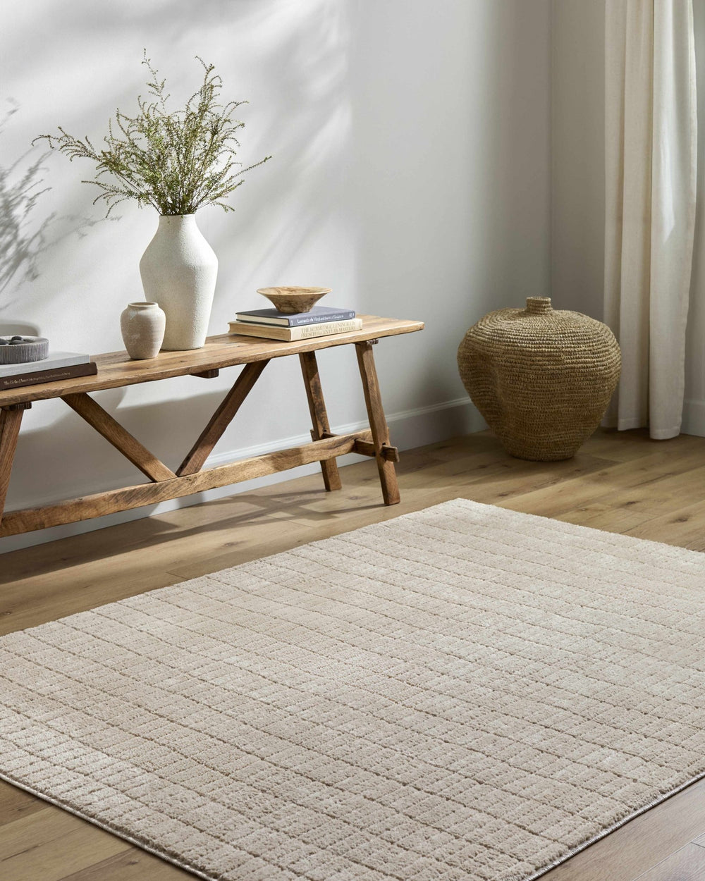 Cascade Contemporary Geometrical Beige Area Rug - The Rug Decor