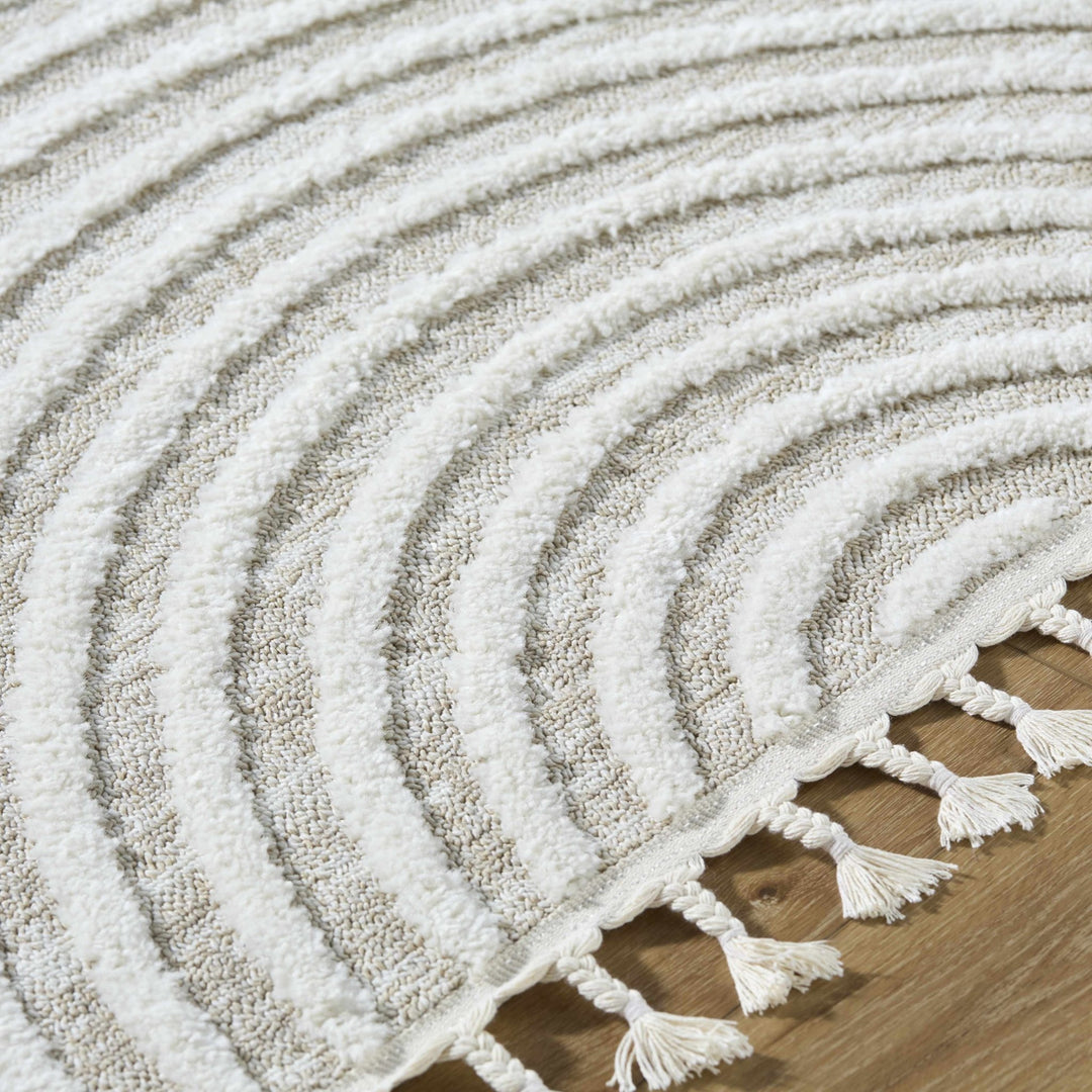 Cassie Contemporary Geometrical Design Beige Rug - The Rug Decor
