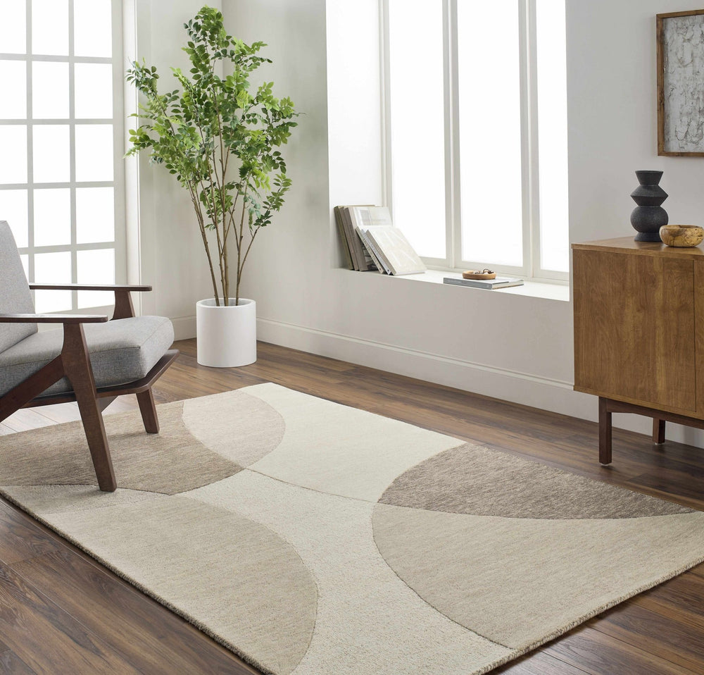 Cassiopeia Modern Design Brown & Beige Hand Tufted Wool Area Rug - The Rug Decor