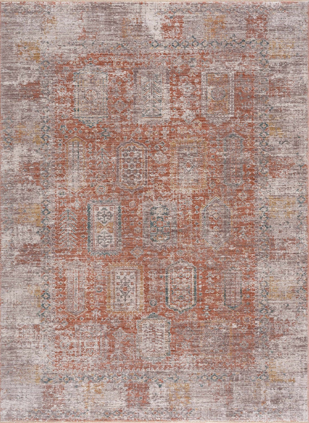 Casta Traditional Design Brown And Gray Rug - The Rug Decor