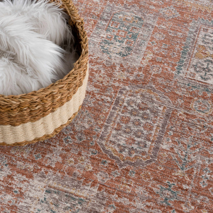 Casta Traditional Design Brown And Gray Rug - The Rug Decor