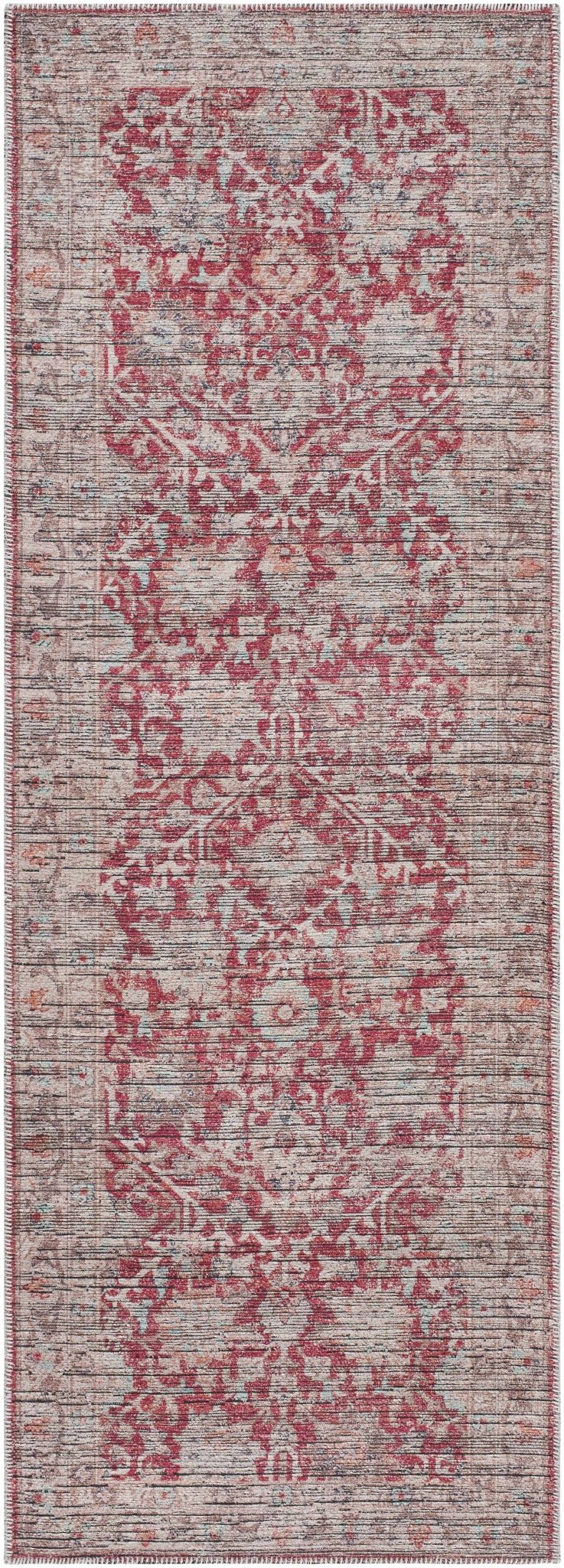 Cathy Traditional Transitional Red And Beige Area Rug - The Rug Decor