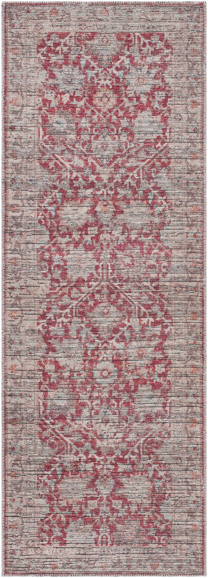 Cathy Traditional Transitional Red And Beige Area Rug - The Rug Decor