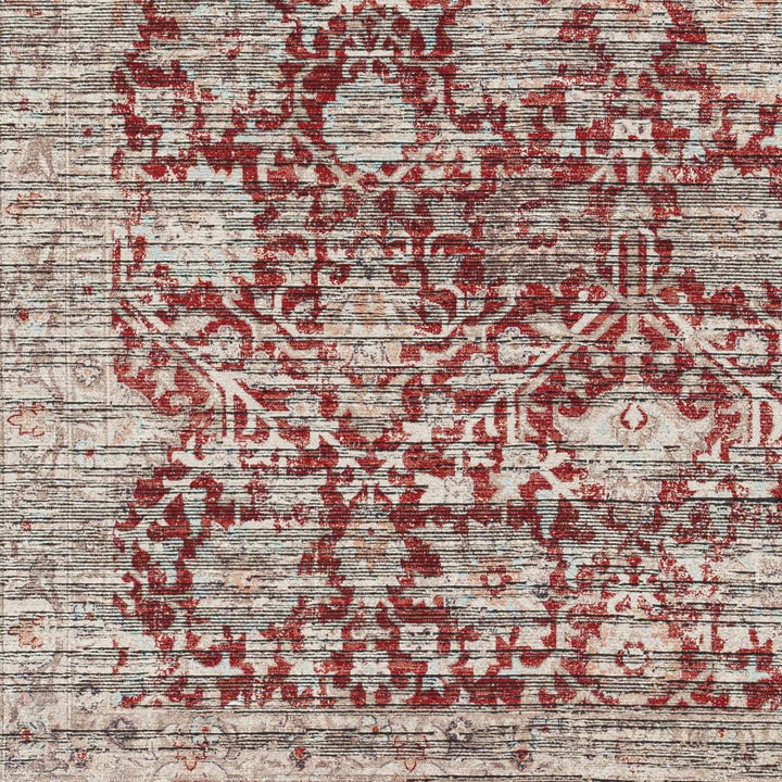 Cathy Traditional Transitional Red And Beige Area Rug - The Rug Decor