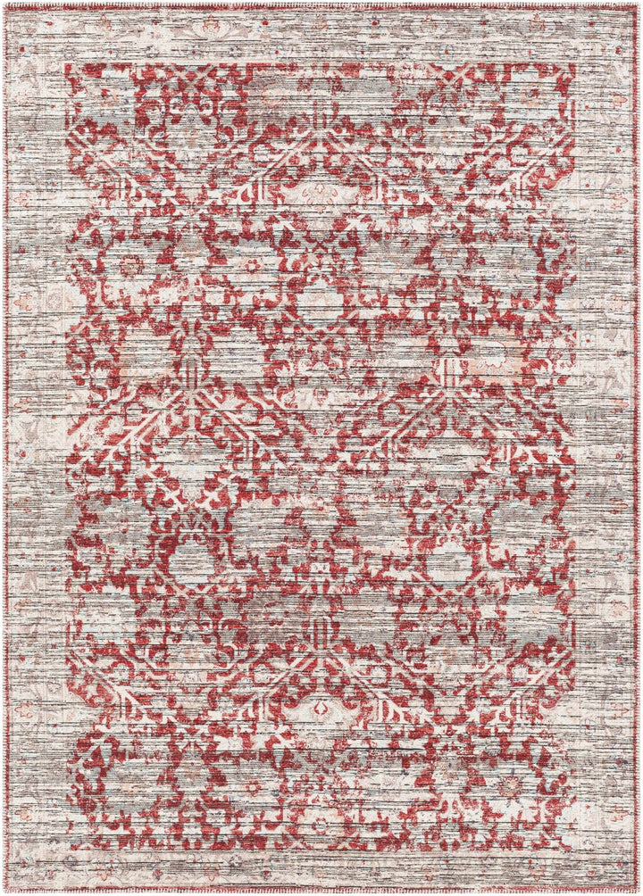 Cathy Traditional Transitional Red And Beige Area Rug - The Rug Decor