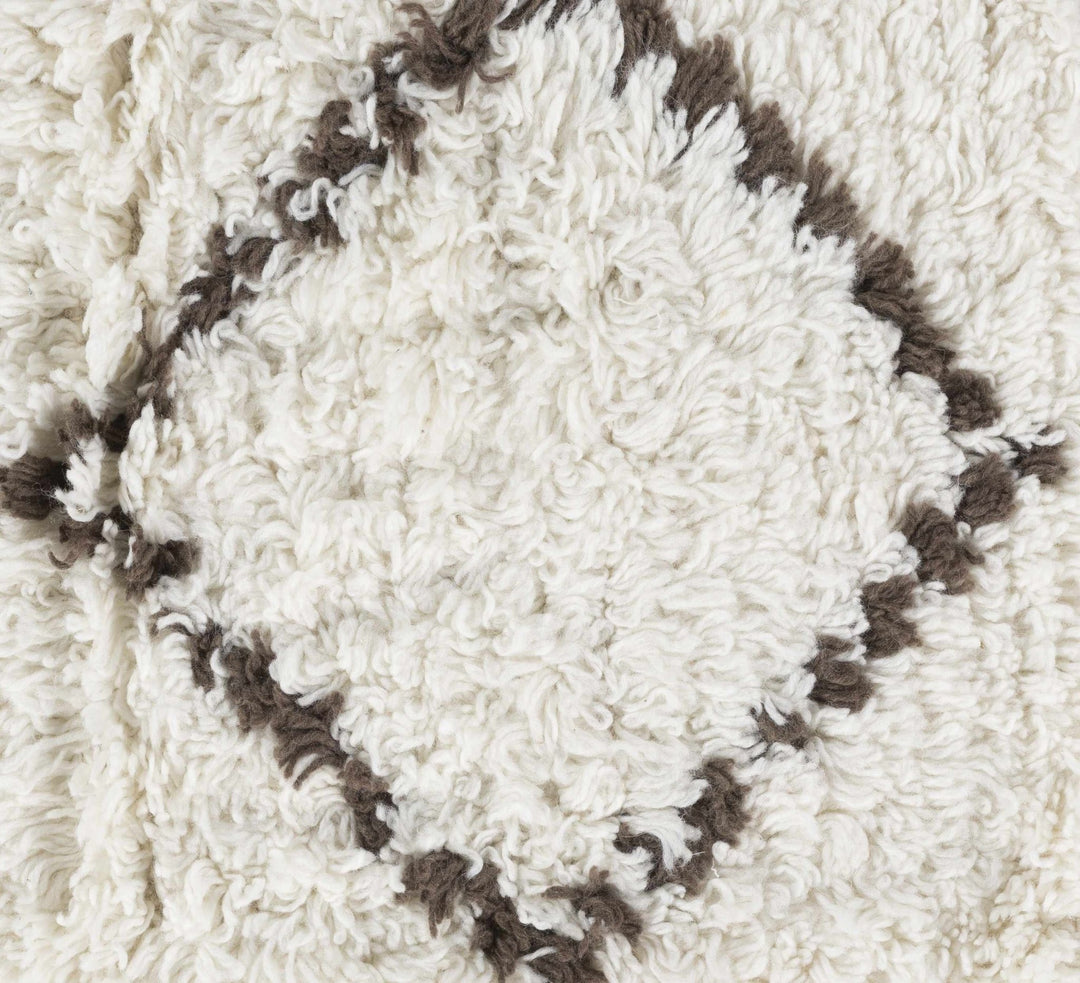 Catoosa Bohemian Trellis Pattern ivory Hand Woven Wool Rug - The Rug Decor
