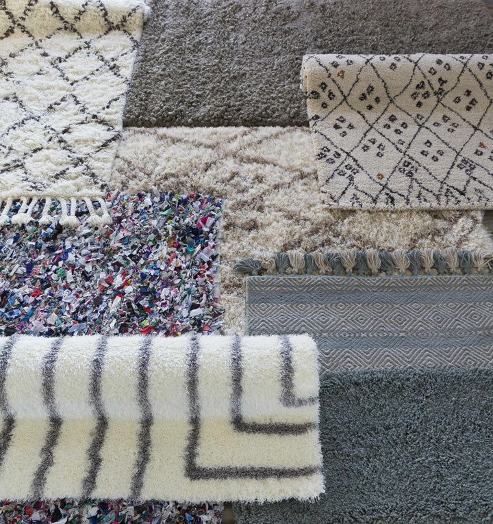 Catoosa Bohemian Trellis Pattern ivory Hand Woven Wool Rug - The Rug Decor