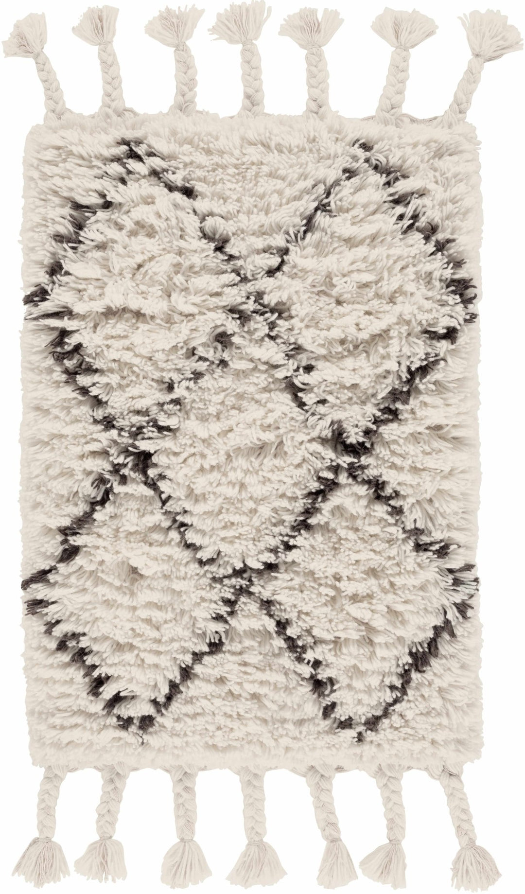 Catoosa Bohemian Trellis Pattern ivory Hand Woven Wool Rug - The Rug Decor