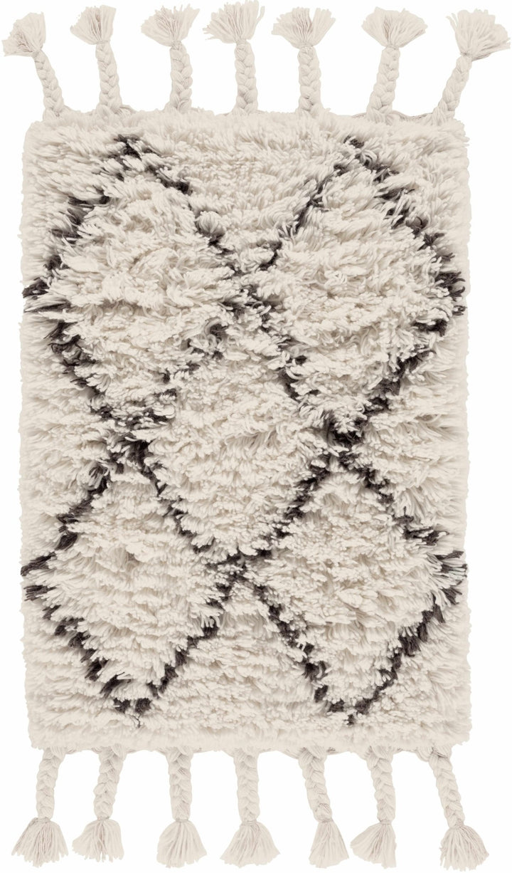 Catoosa Bohemian Trellis Pattern ivory Hand Woven Wool Rug - The Rug Decor