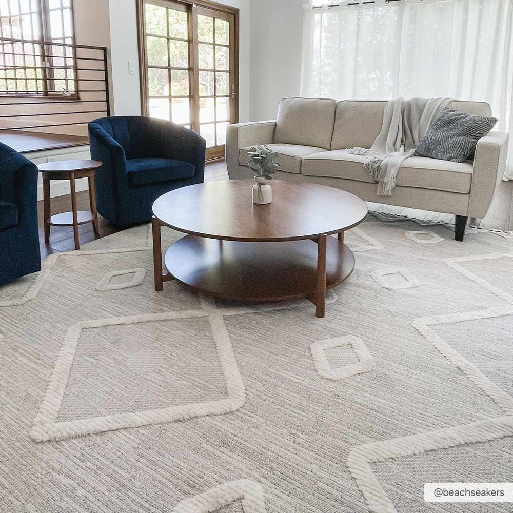 Cauldwell Modern Southwestern Gray And Ivory Rug - The Rug Decor