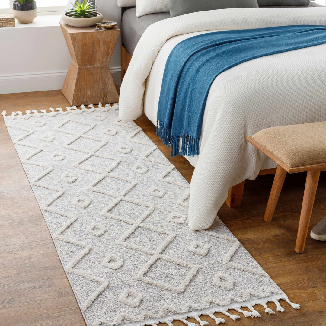 Cauldwell Modern Southwestern Gray And Ivory Rug - The Rug Decor