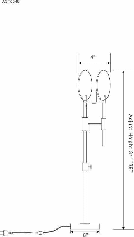 Cavan White Iron & Acrylic Floor Lamp | Traditional Accent Lighting