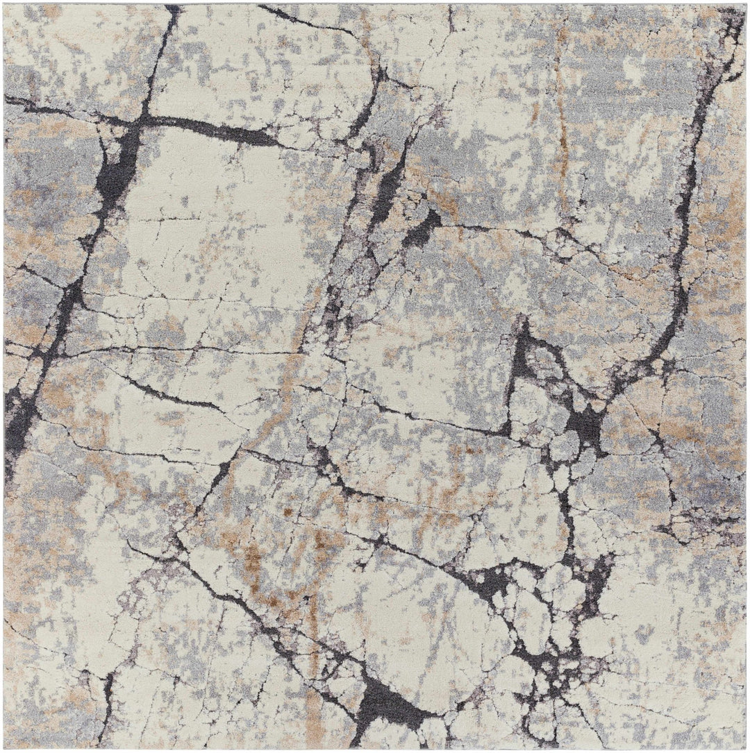 Cavetown Gray And Brown Modern Abstract Design Area Rug - The Rug Decor