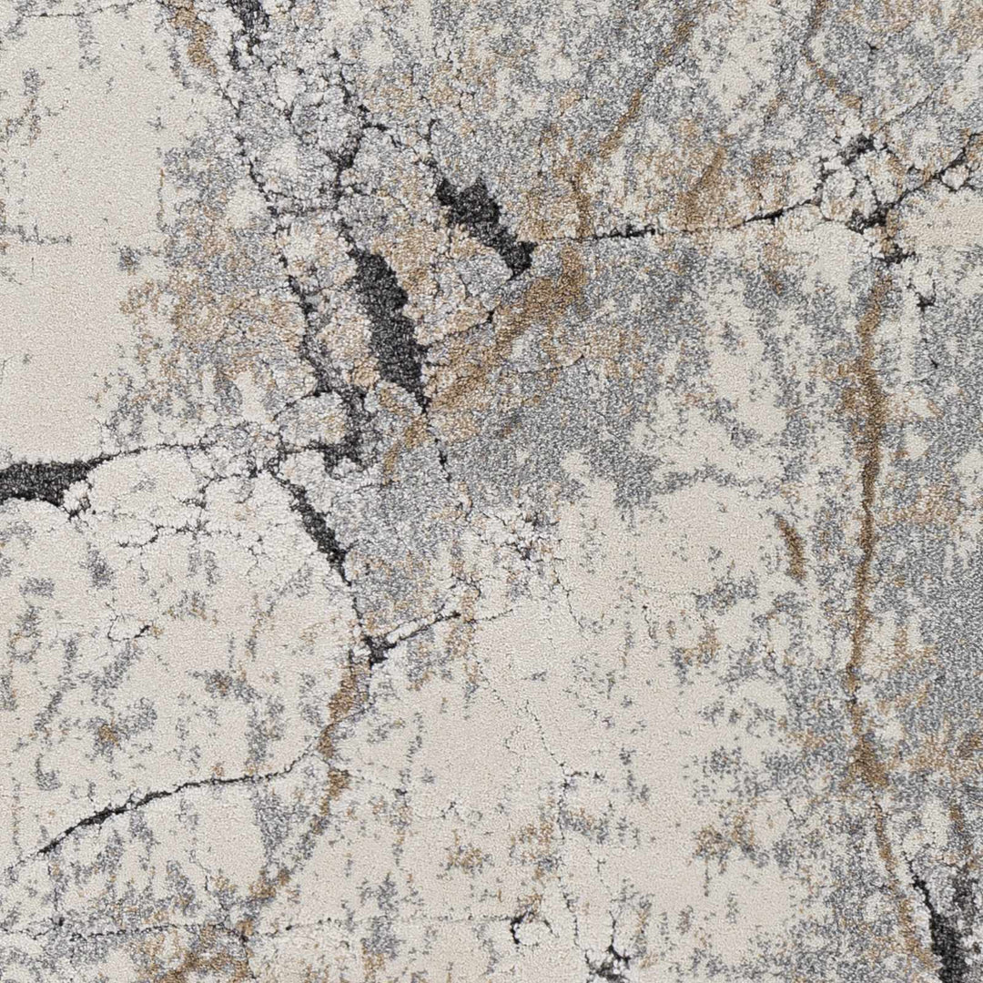 Cavetown Gray And Brown Modern Abstract Design Area Rug - The Rug Decor