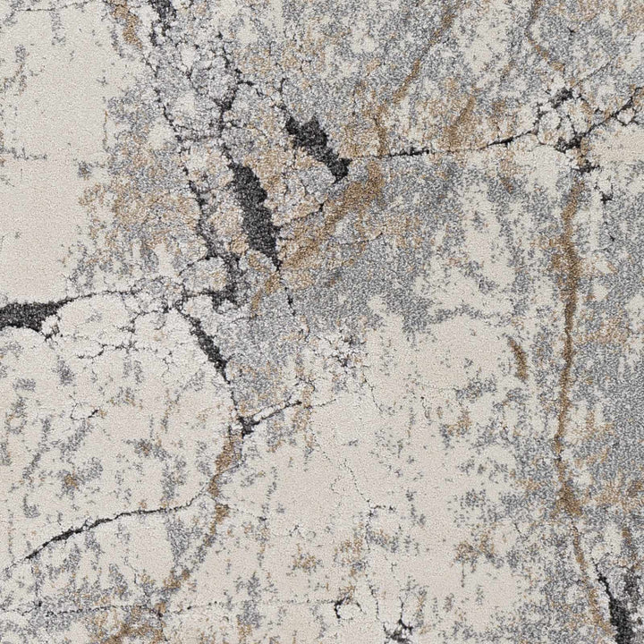 Cavetown Gray And Brown Modern Abstract Design Area Rug - The Rug Decor