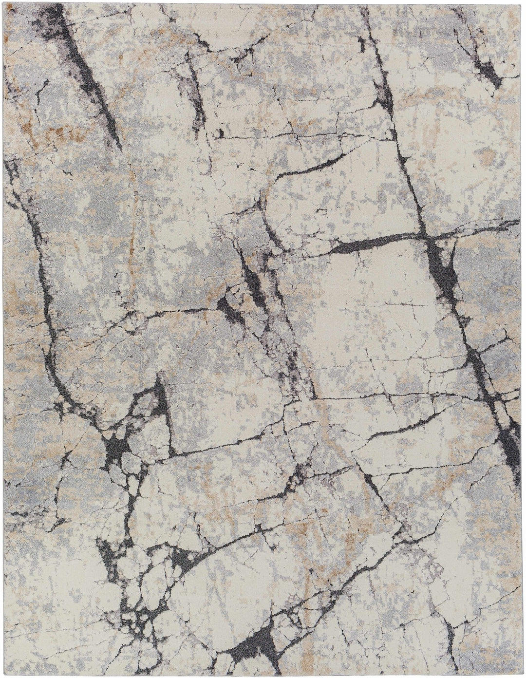 Cavetown Gray And Brown Modern Abstract Design Area Rug - The Rug Decor