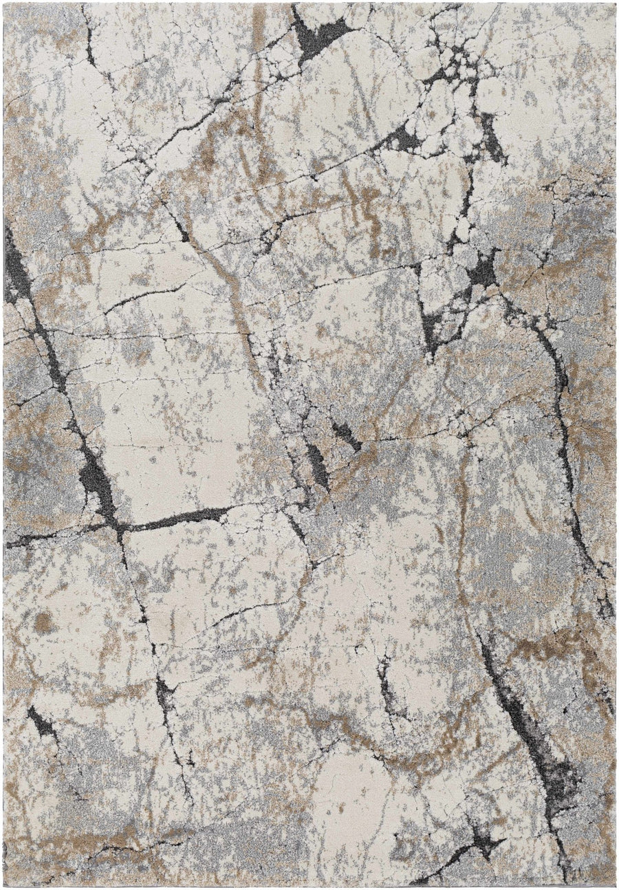 Cavetown Gray And Brown Modern Abstract Design Area Rug - The Rug Decor