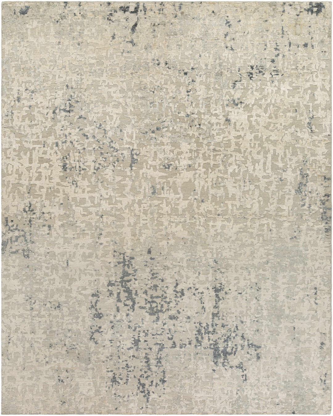 Cayuga Modern Abstract Design Beige Hand Knotted Area Rug