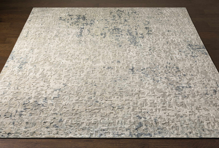 Cayuga Modern Abstract Design Beige Hand Knotted Area Rug