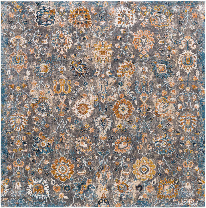 Cogan Traditional Style Gray And Blue Area Rug