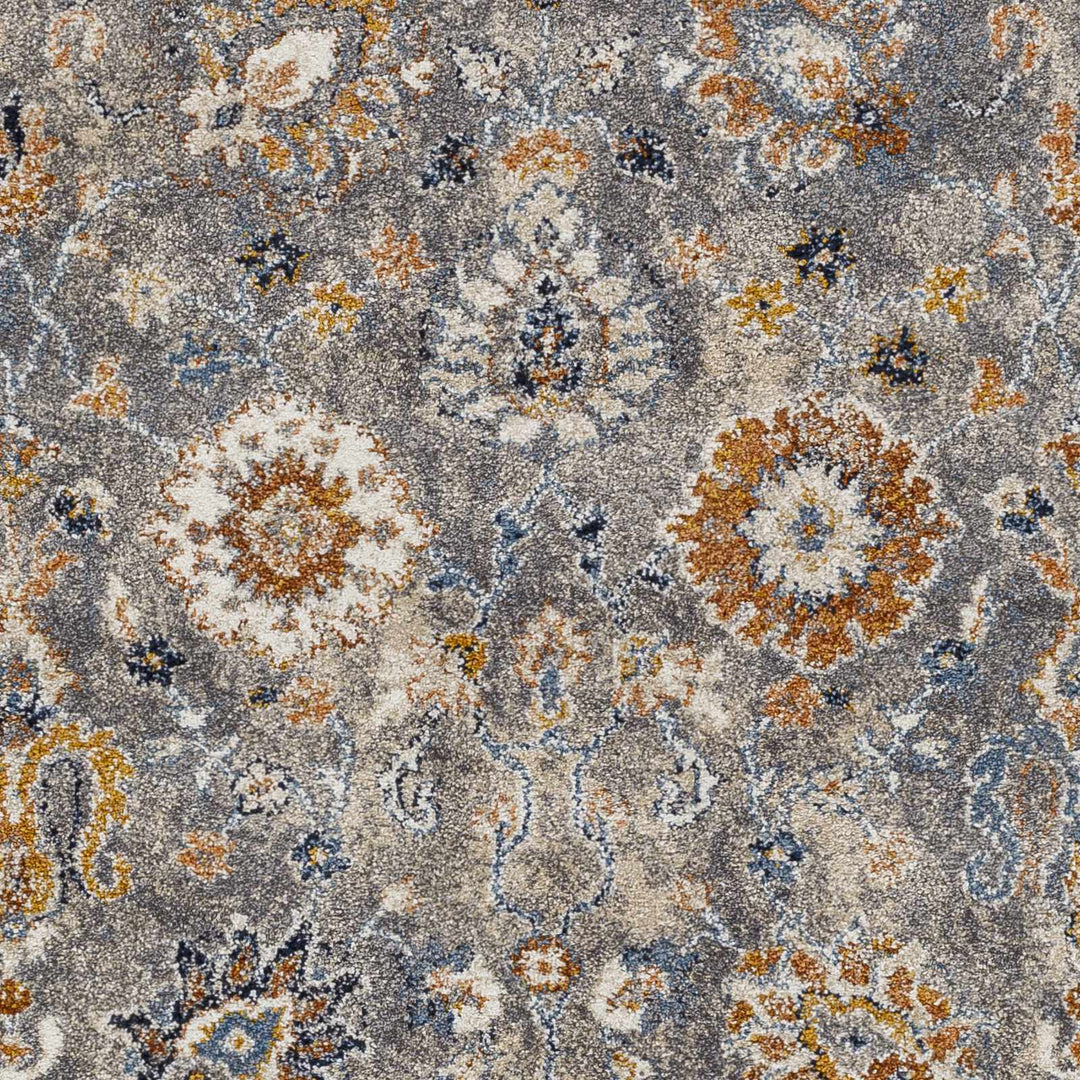 Cogan Traditional Style Gray And Blue Area Rug