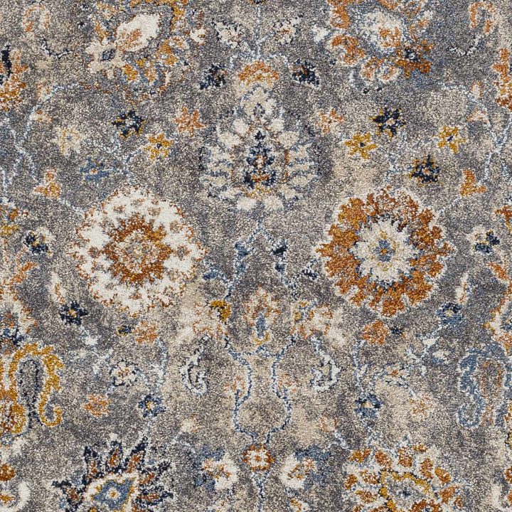 Cogan Traditional Style Gray And Blue Area Rug