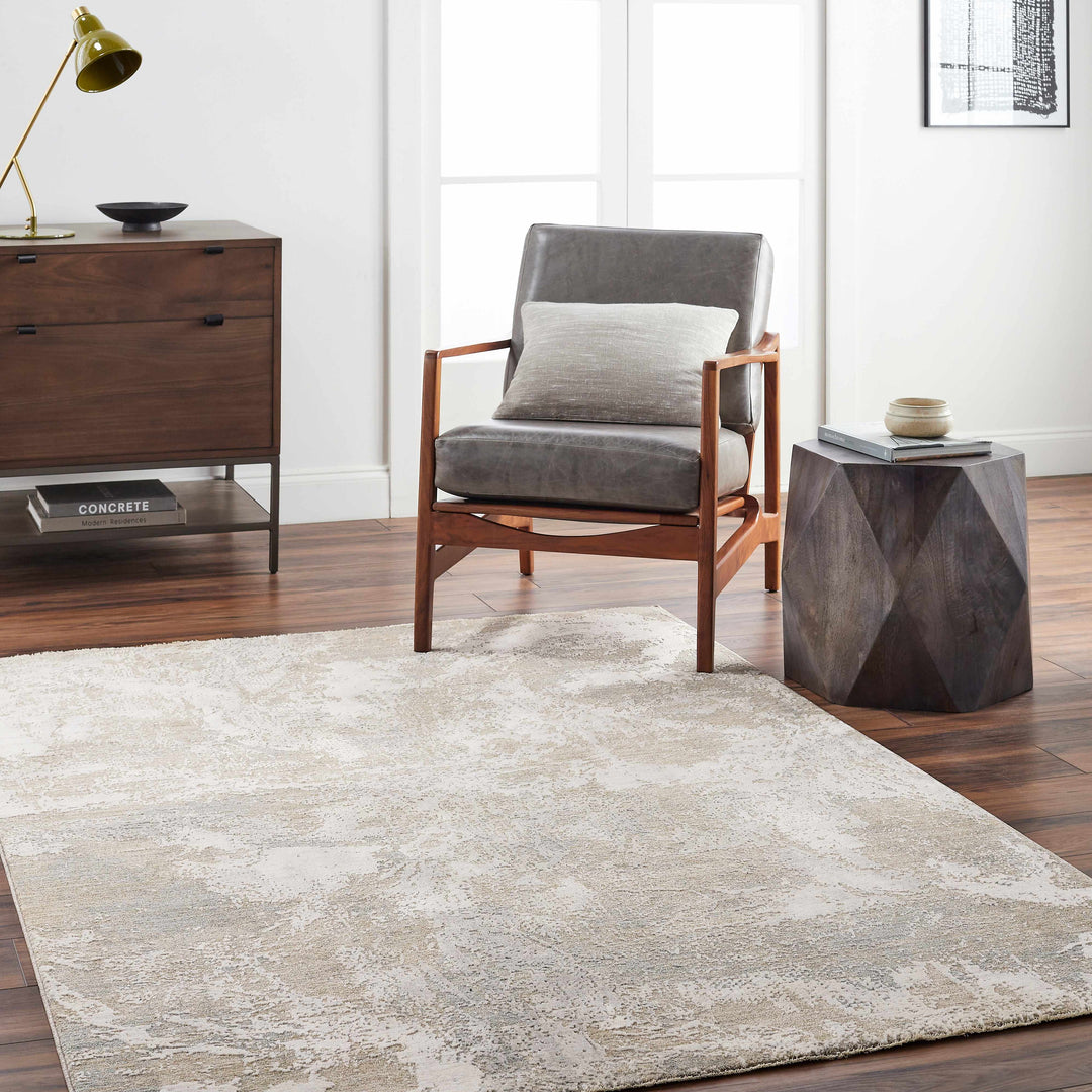 Cady Modern Abstract Design Gray And Beige Area Rug