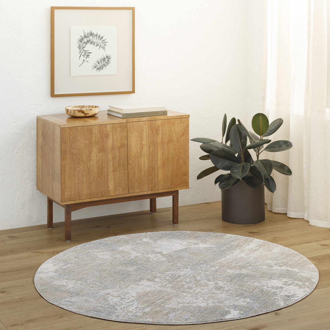 Cady Modern Abstract Design Gray And Beige Area Rug