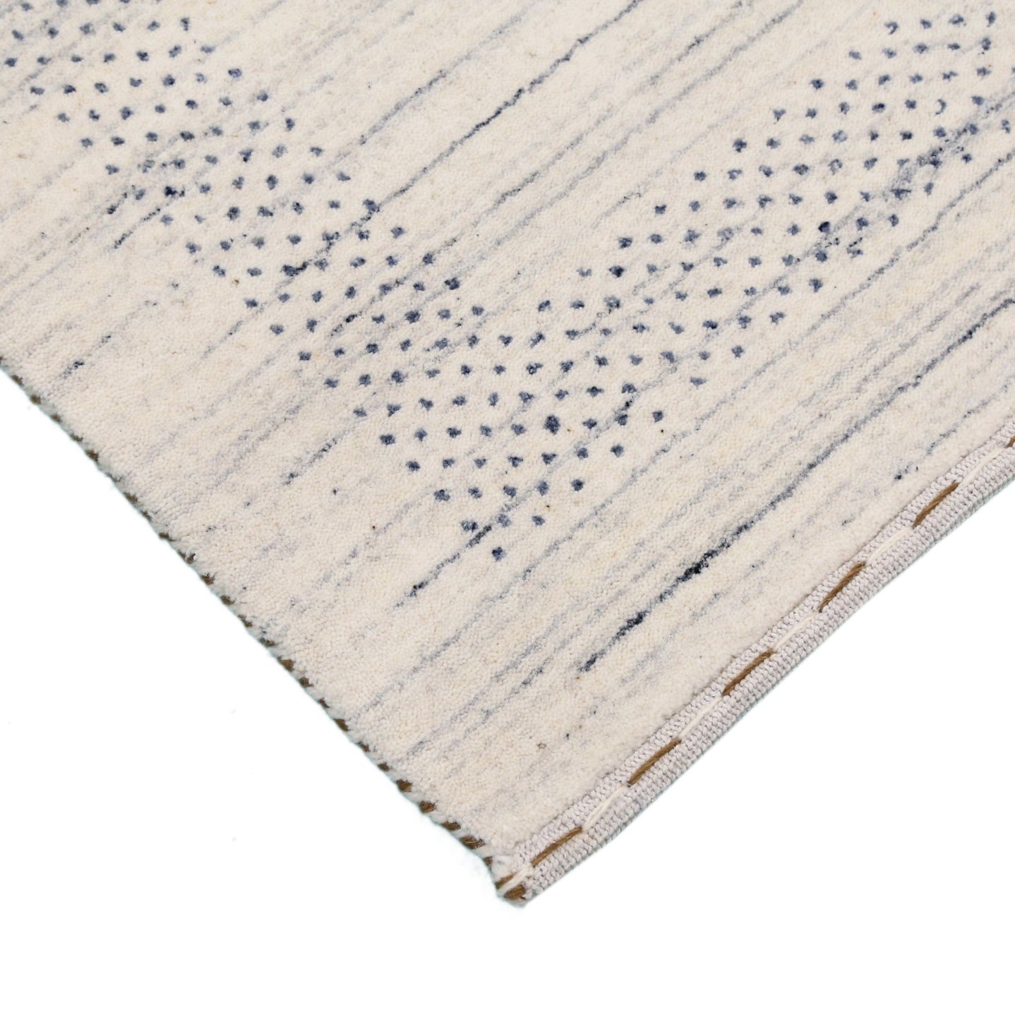 Center Pattern Natural Hand Loomed Wool Area Rug - The Rug Decor
