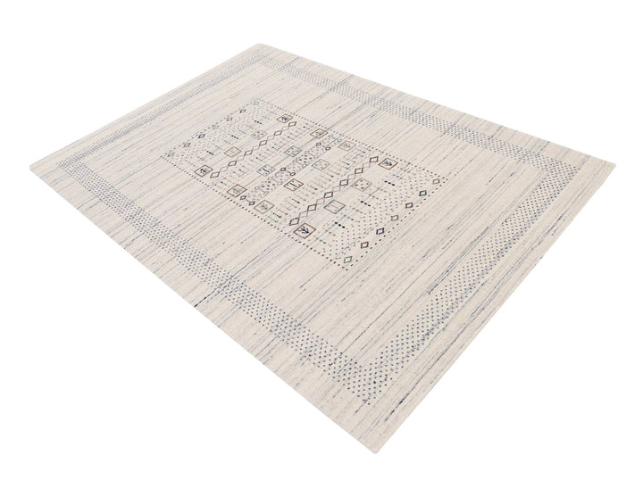 Center Pattern Natural Hand Loomed Wool Area Rug - The Rug Decor