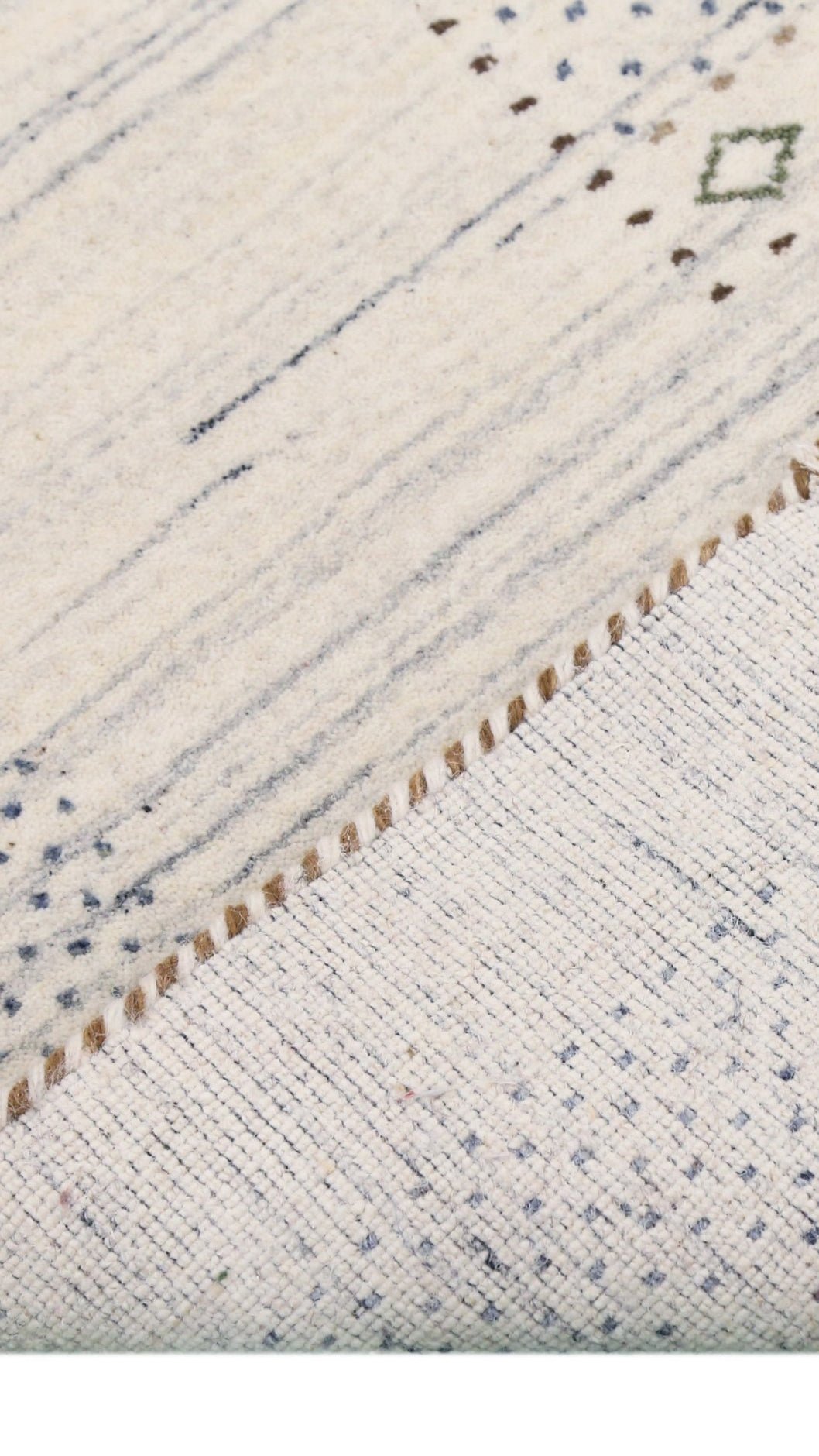 Center Pattern Natural Hand Loomed Wool Area Rug - The Rug Decor