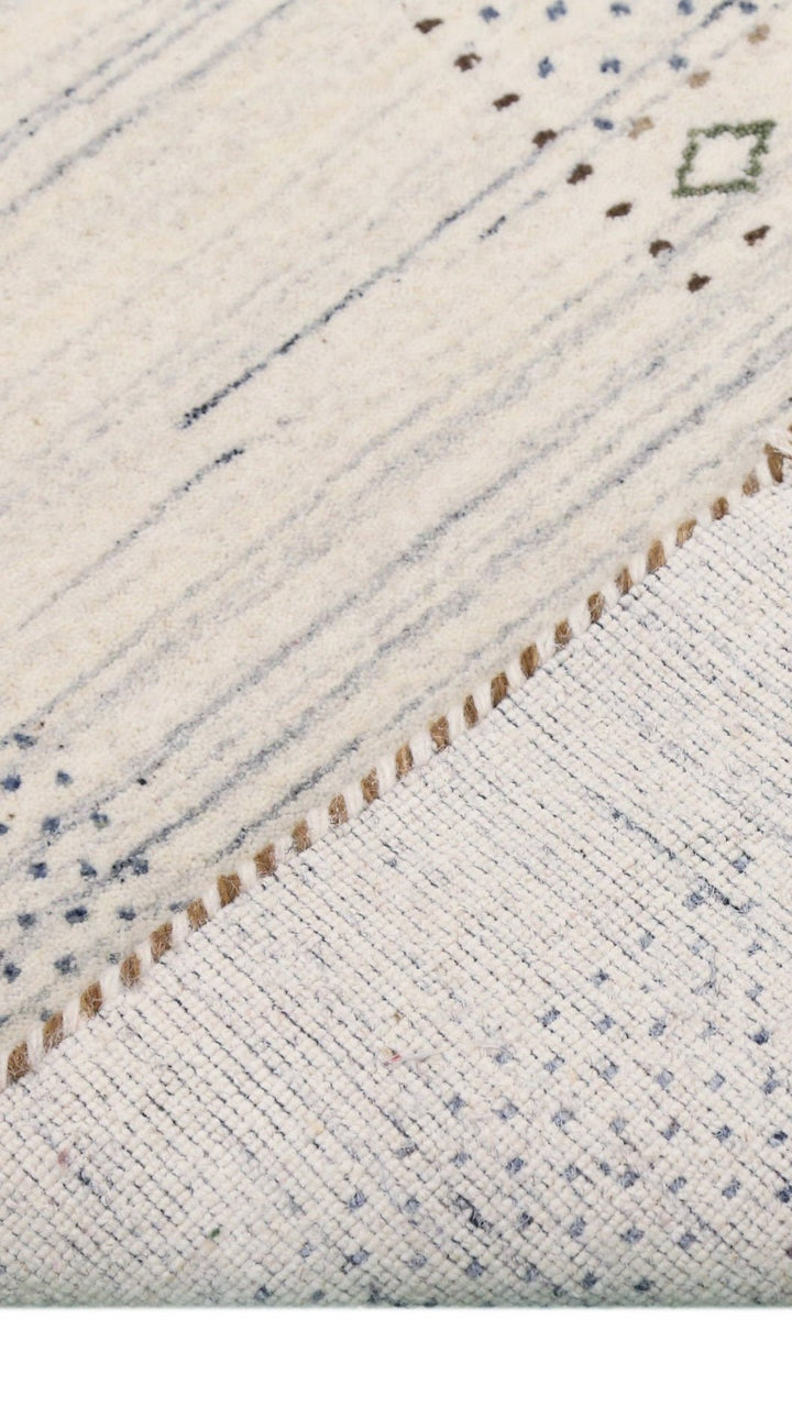 Center Pattern Natural Hand Loomed Wool Area Rug - The Rug Decor