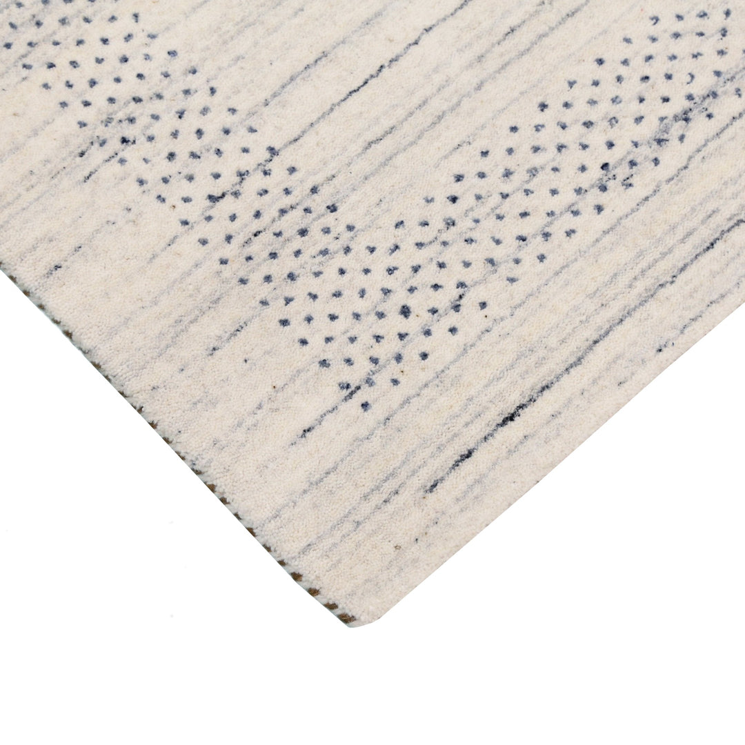 Center Pattern Natural Hand Loomed Wool Area Rug - The Rug Decor