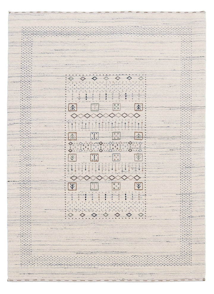 Center Pattern Natural Hand Loomed Wool Area Rug - The Rug Decor