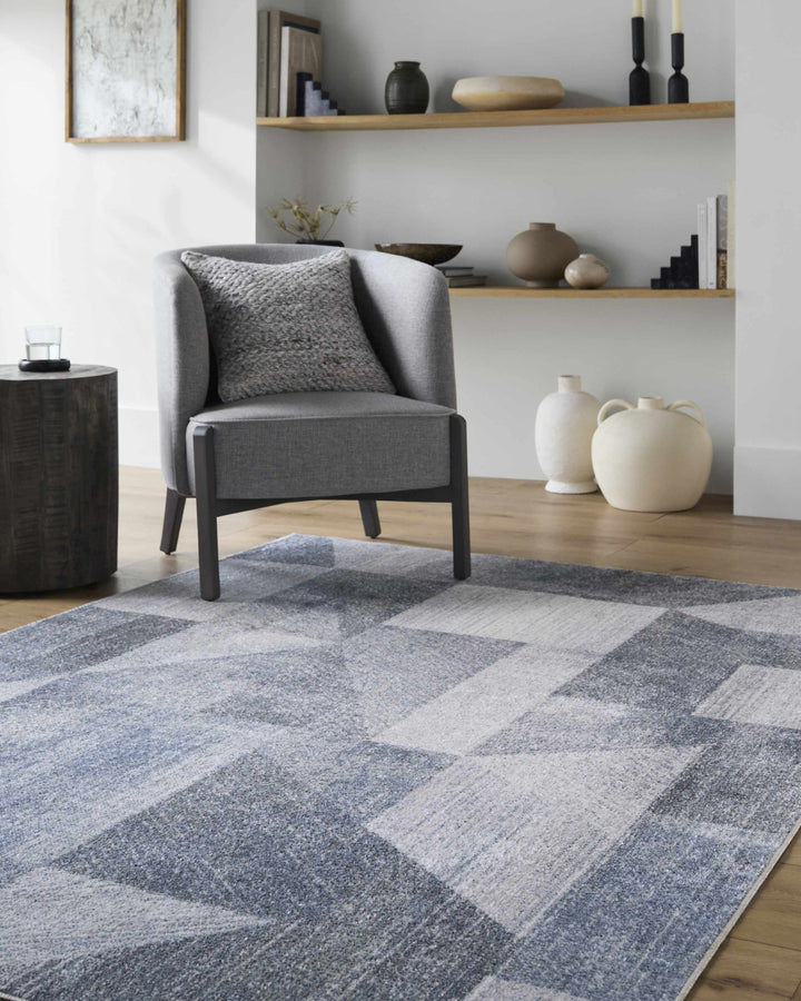 Chachi Contemporary Style Gray Machine Washable Rug - The Rug Decor