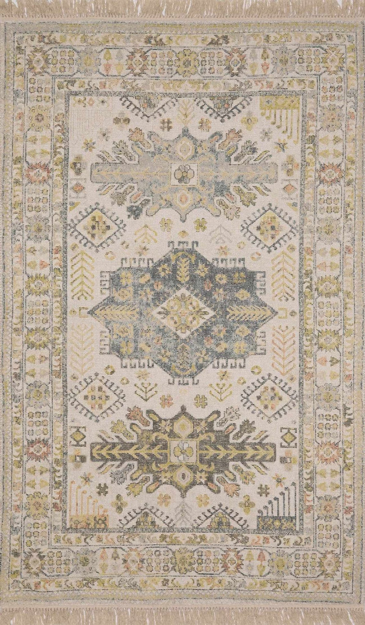 Chaela Beige And Mustard Traditional Style Area Rug - The Rug Decor