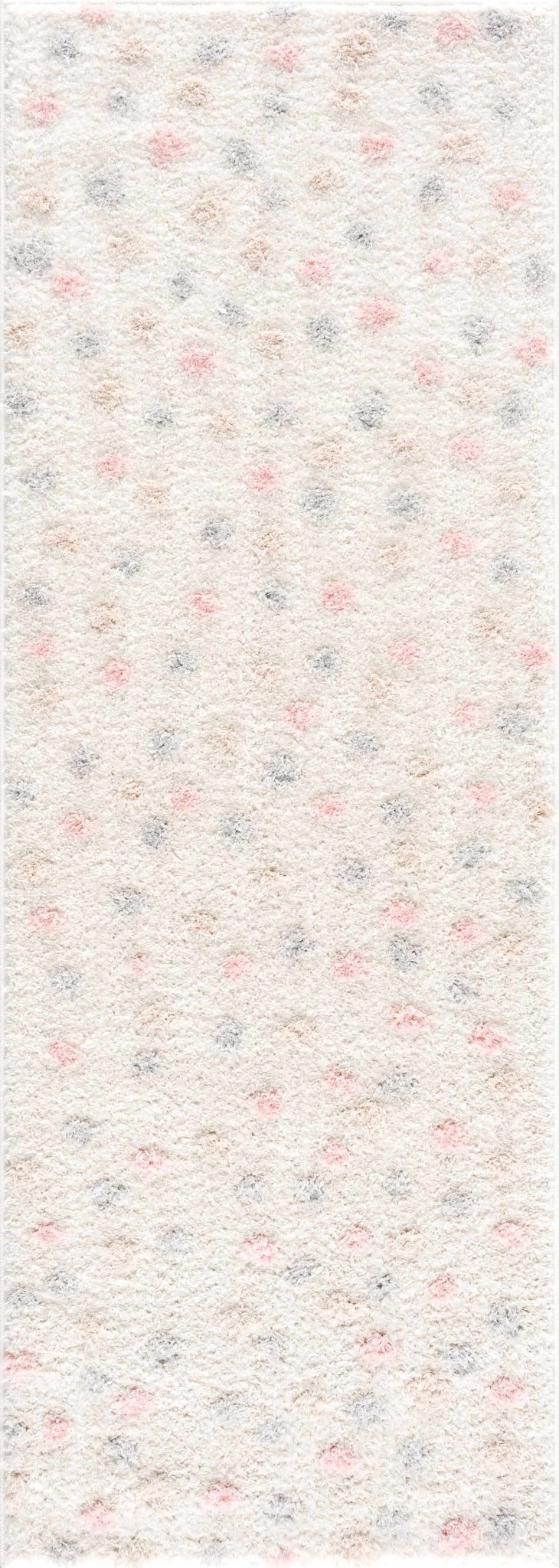 Chaia Dotted Beige, Rust, Blue and Olive Plush Pile Moroccan design Area Rug - The Rug Decor