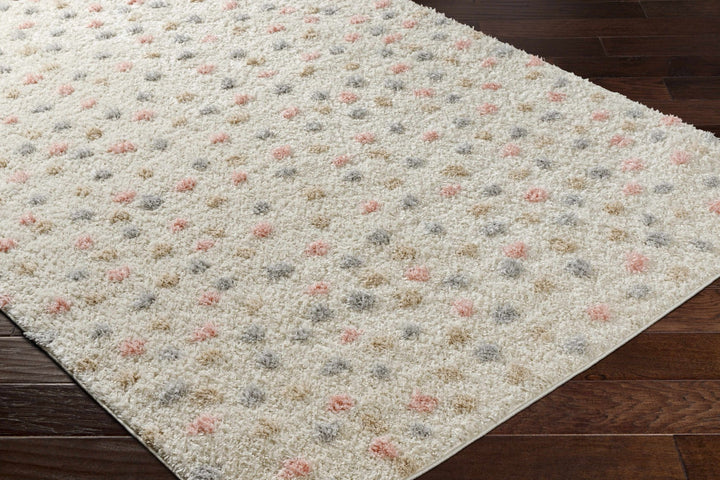 Chaia Dotted Beige, Rust, Blue and Olive Plush Pile Moroccan design Area Rug - The Rug Decor