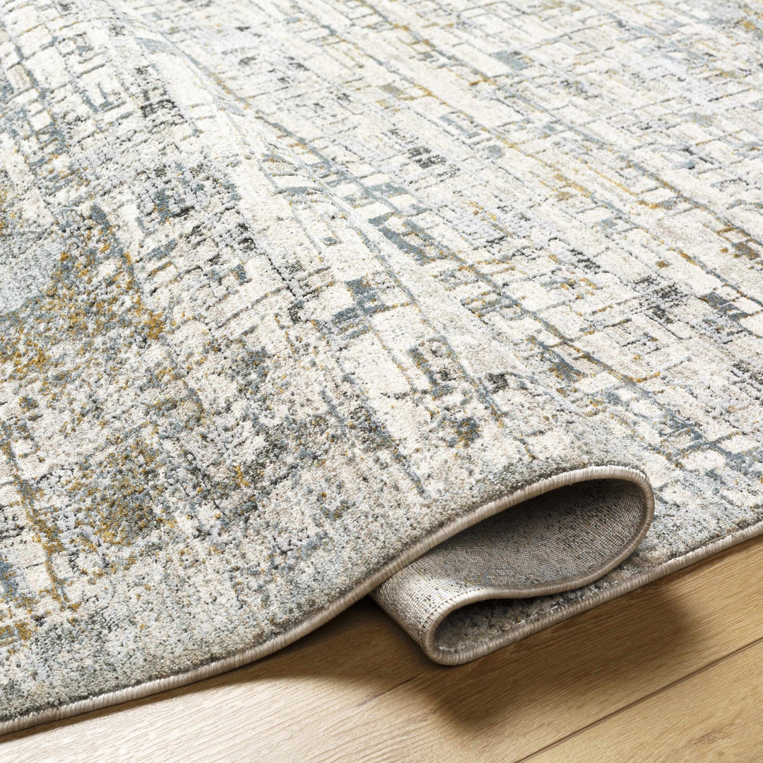 Chaka Modern Abstract Design Beige And Teal Area Rug - The Rug Decor