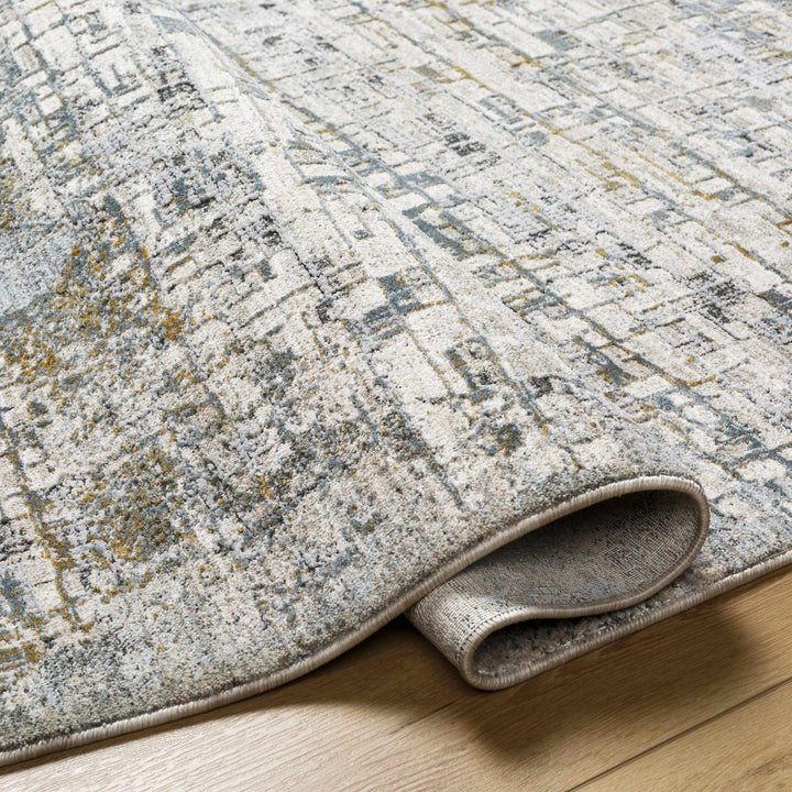 Chaka Modern Abstract Design Beige And Teal Area Rug - The Rug Decor