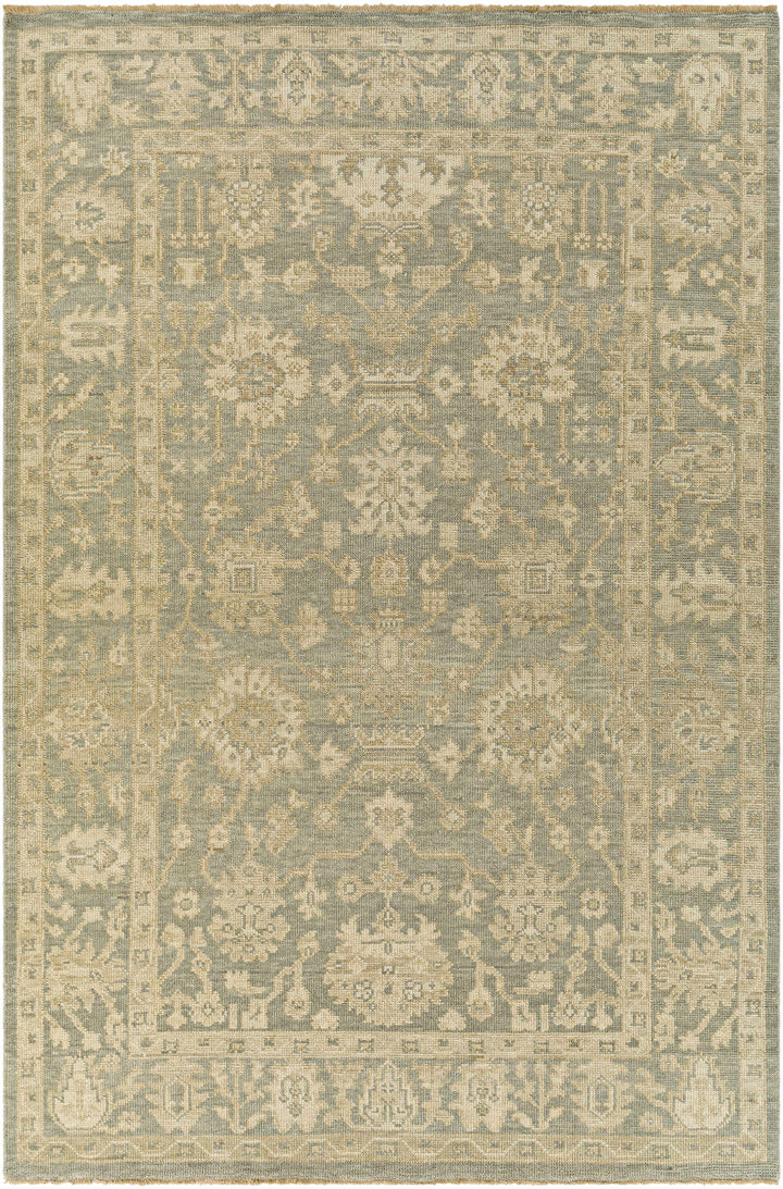 Chalgrove Traditional Floral Design Beige And Gray Hand Knotted Area Rug