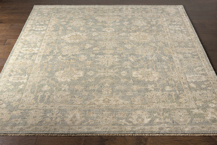Chalgrove Traditional Floral Design Beige And Gray Hand Knotted Area Rug