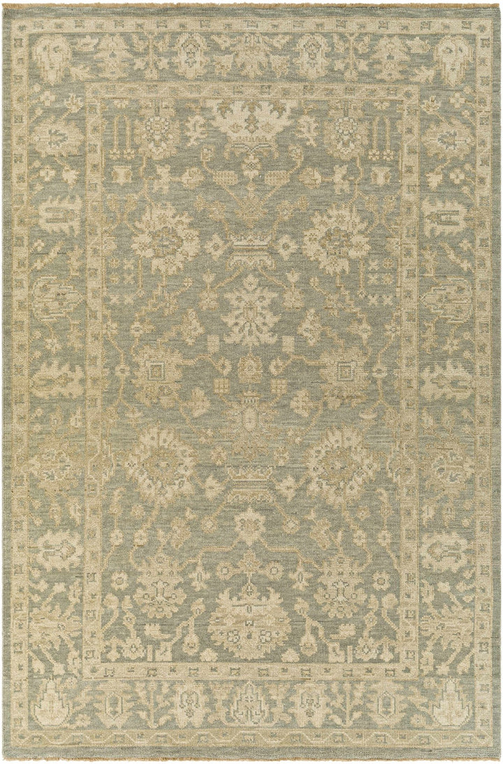 Chalgrove Traditional Floral Design Beige And Gray Hand Knotted Area Rug - The Rug Decor