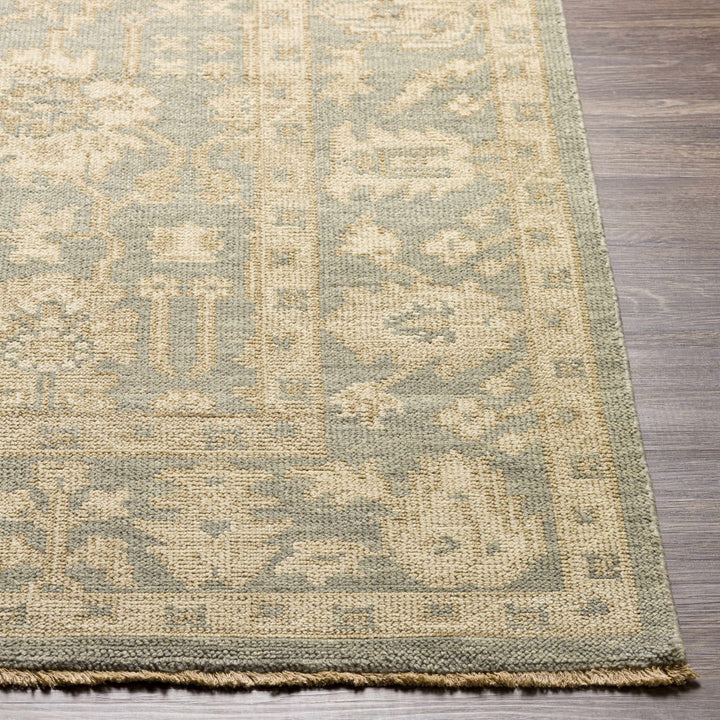 Chalgrove Traditional Floral Design Beige And Gray Hand Knotted Area Rug - The Rug Decor