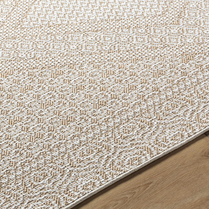 Chaman Traditional Design Ivory And Tan Machine Woven Rug - The Rug Decor