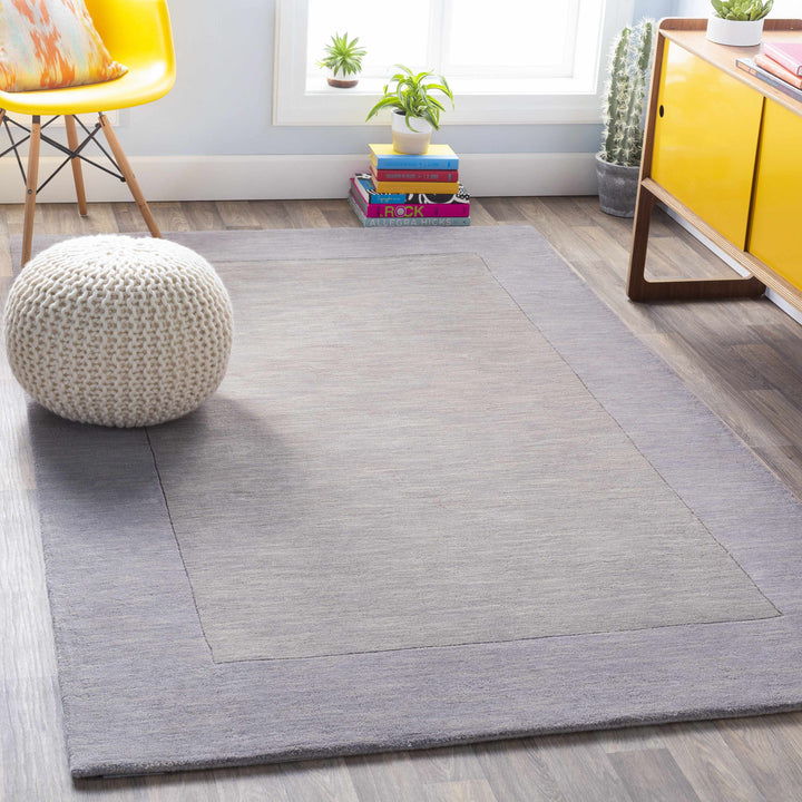 Champion Gray Modern Style Hand Loom Wool Area Rug